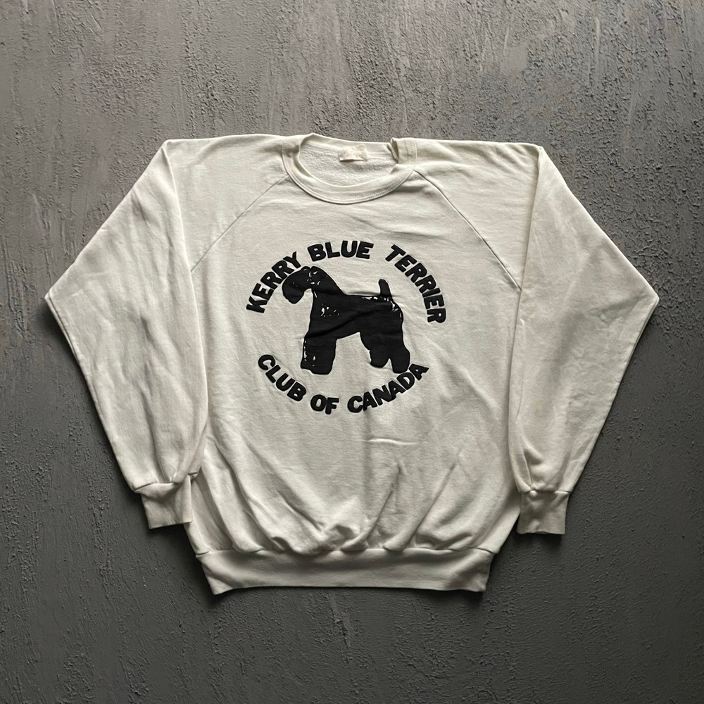 Vintage Kerry Blue‎ Terrier Dog Sweatshirt Unisex Extra Large White 90s Penmans